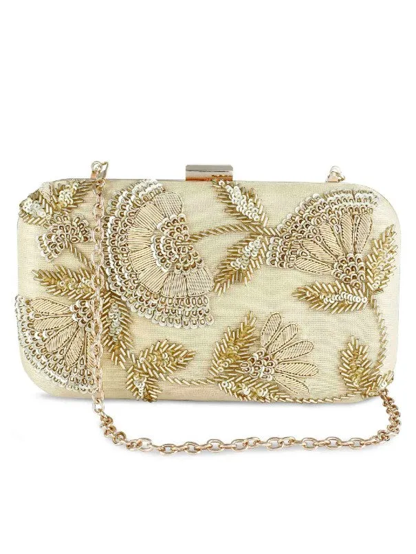 Golden Sunshine Box Clutch Bag