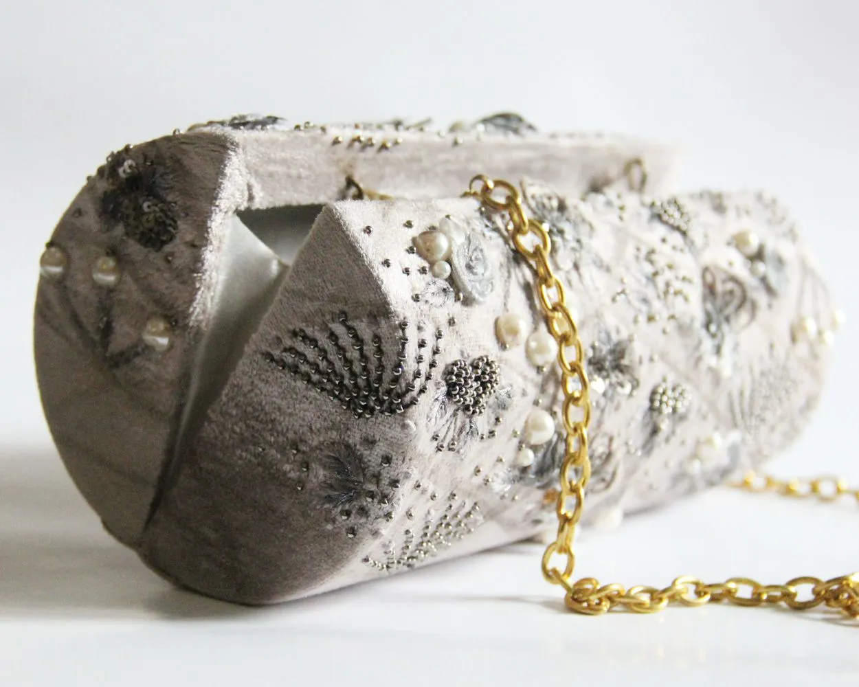 Grey Narnia Clutch