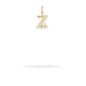 Groovy Diamond Initial Mini Bead Charm Z