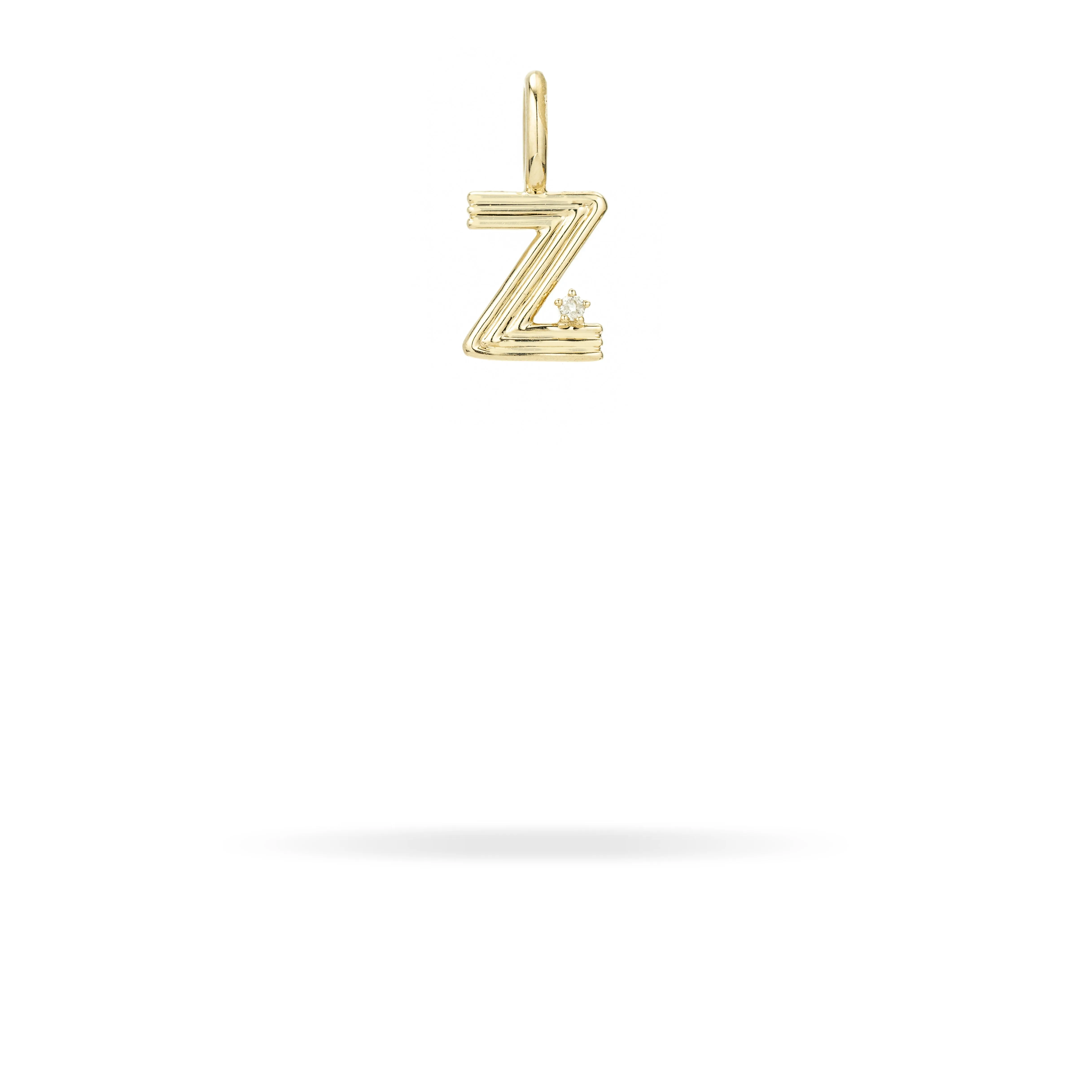 Groovy Diamond Initial Mini Bead Charm Z