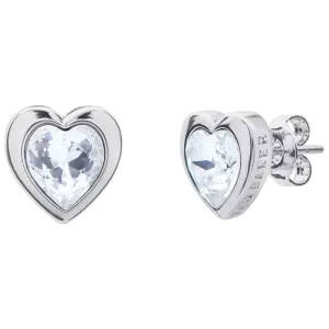 Han Crystal Heart Earring Silver