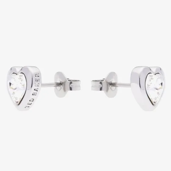 Han Crystal Heart Earring Silver