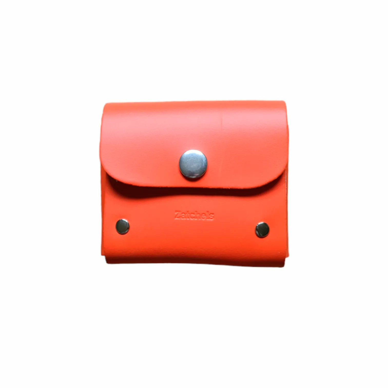 Handmade Leather Simple Coin Purse - Orange