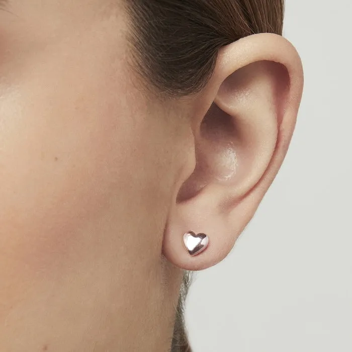 Harly Tiny Heart Stud Earring Rose Gold