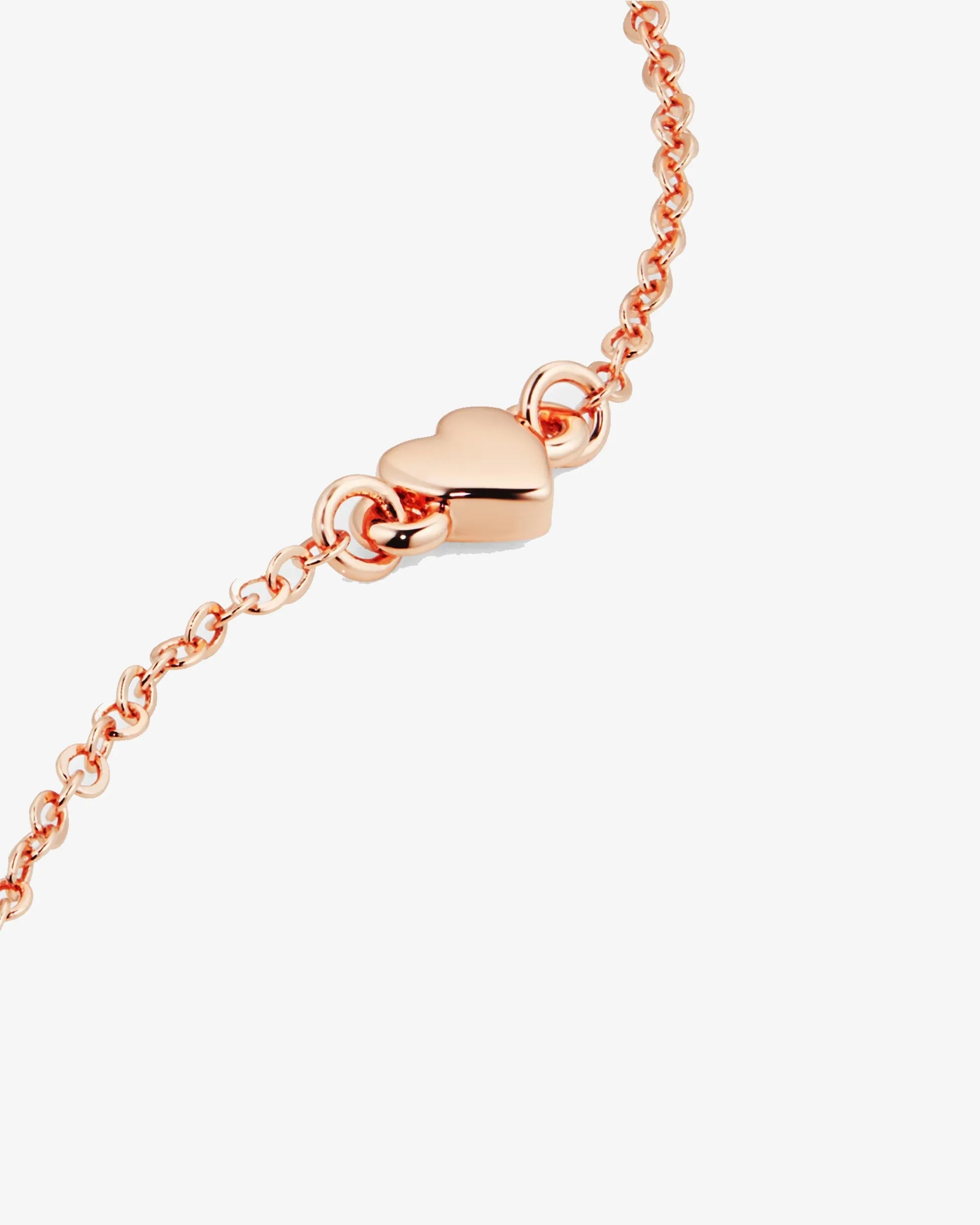 Harsaa Tiny Heart Bracelet Rose Gold