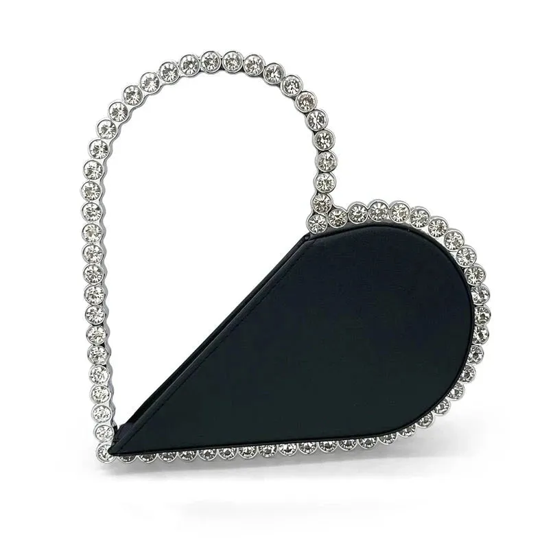 Heart-Shaped Diamond Handle Bag