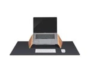 Home Office Bundle (Walnut Laptop Stand   Large Desk Pad)