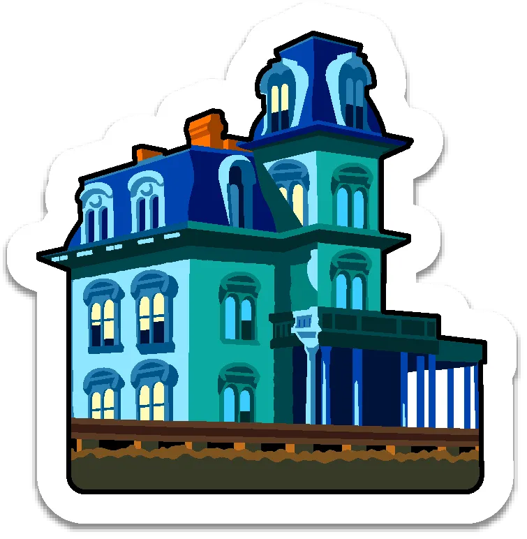 House by the Railroad - Sticker