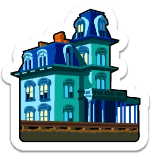 House by the Railroad - Sticker