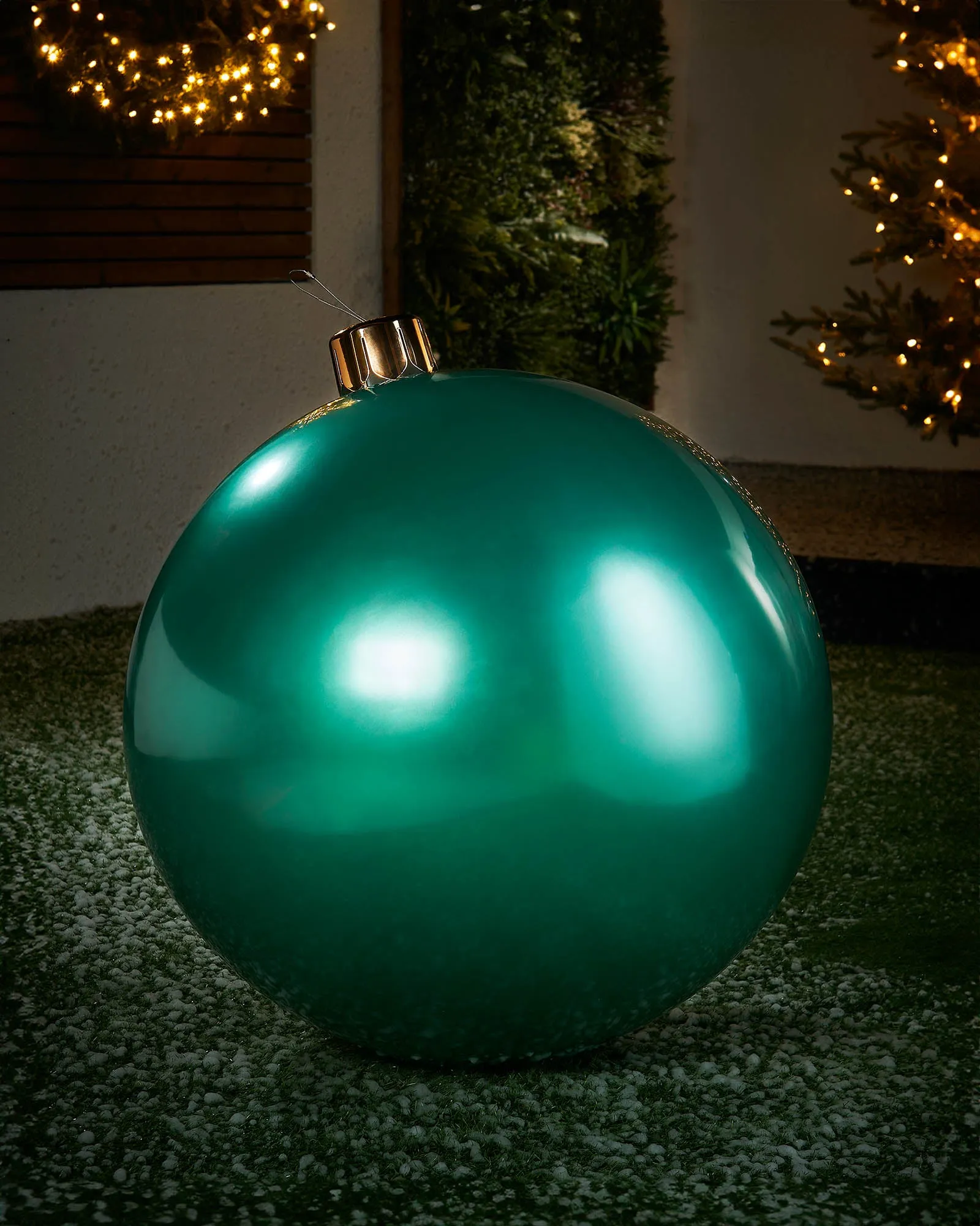 Inflatable Christmas Bauble, Green, 66 cm