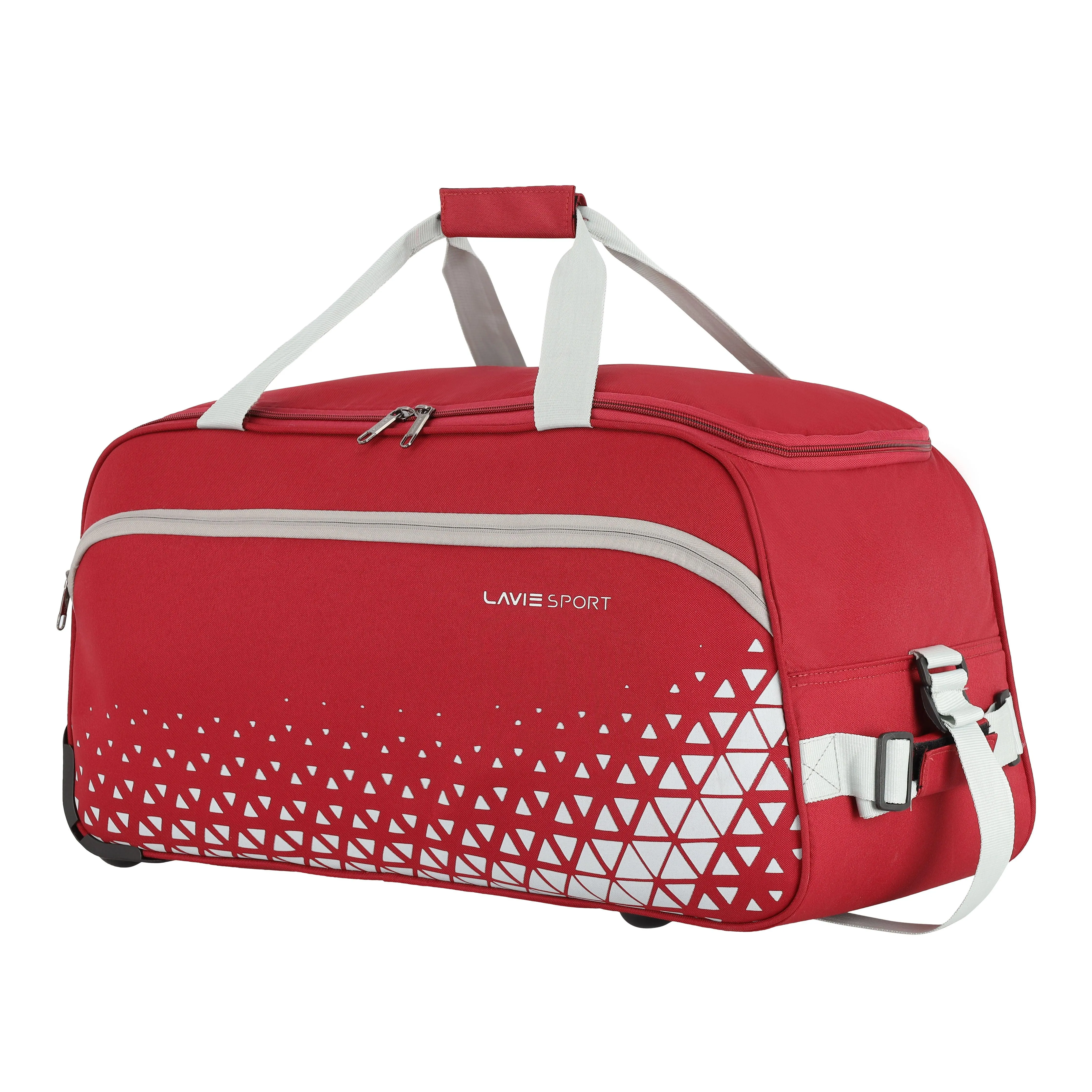 Lavie Sport Roar M Large Size 62 cms Wheel Duffle Bag | 2 Wheel Duffle Bag Red