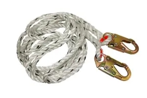 Lifelines - 25 to 100 ft. Polypro (Polyester/Polypropylene) Ropes with Steel Hardware - Construction Plus Fall Protection