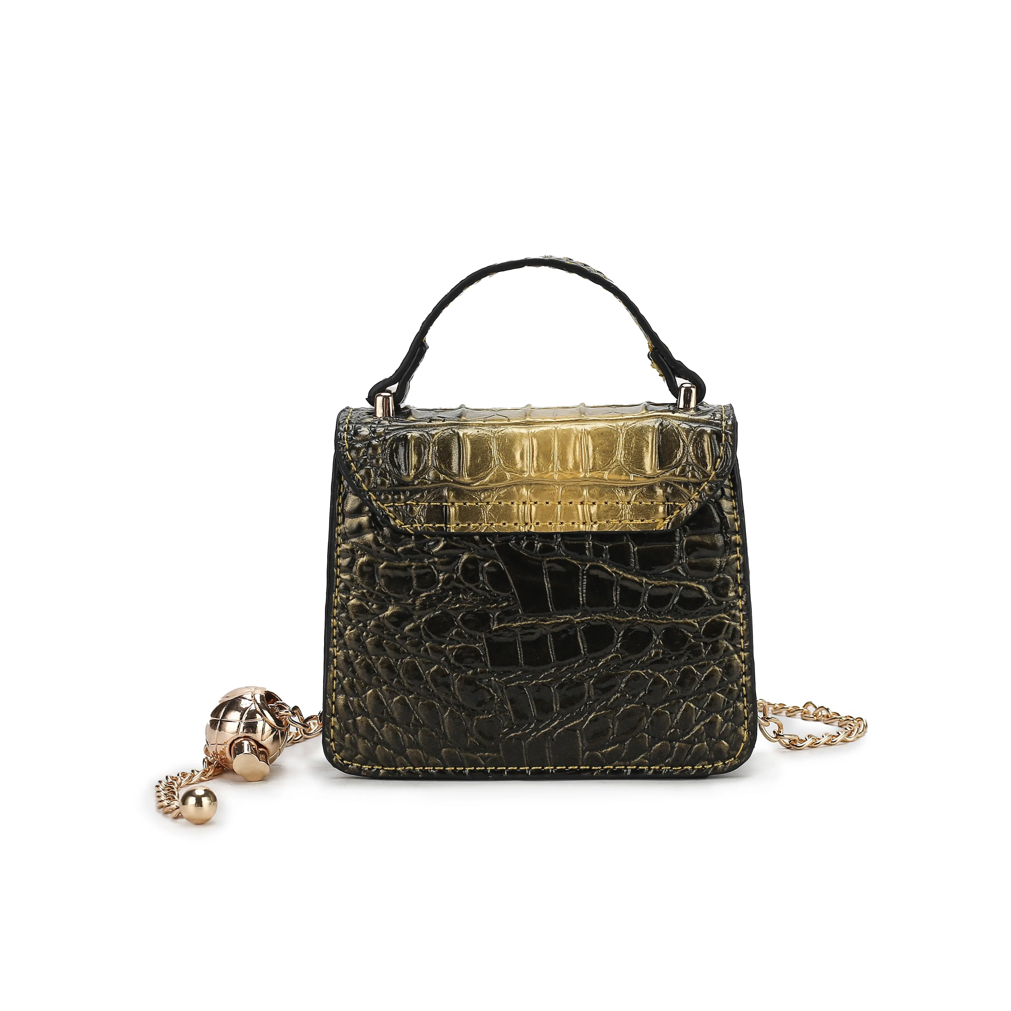 Luxe Croc-Embossed Mini Satchel