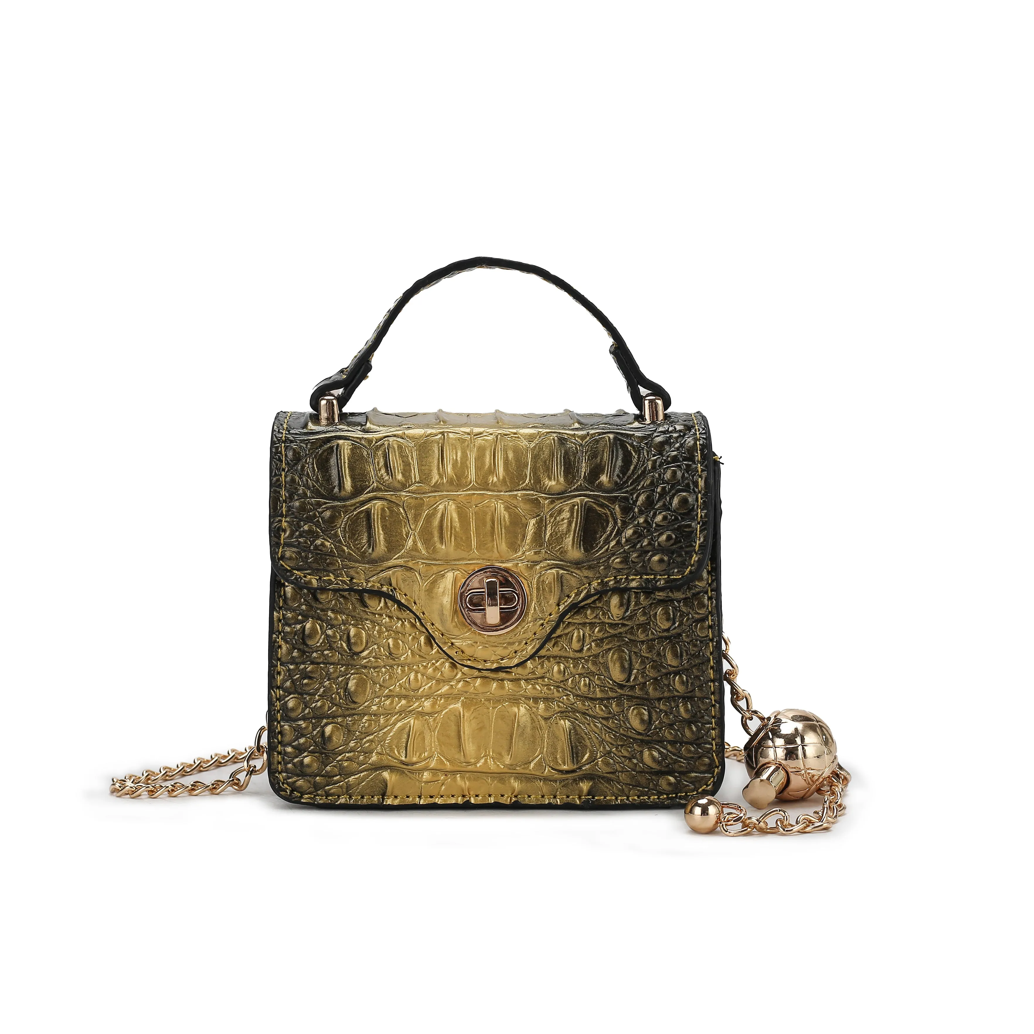 Luxe Croc-Embossed Mini Satchel