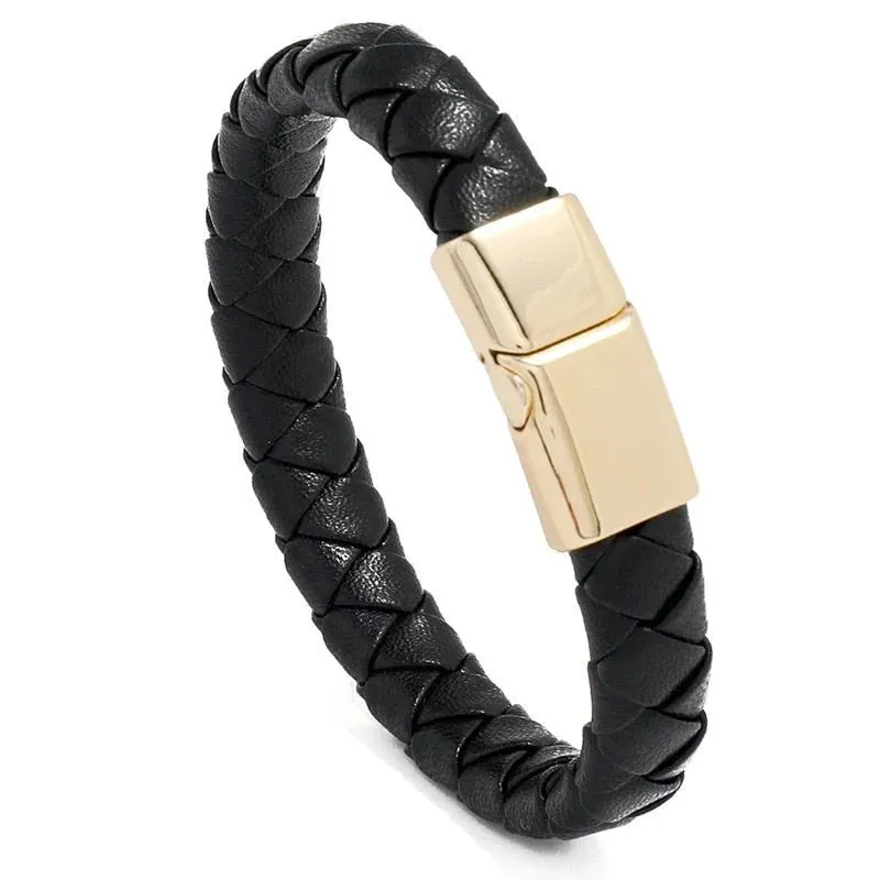 Manolo Braided Leather Bracelet