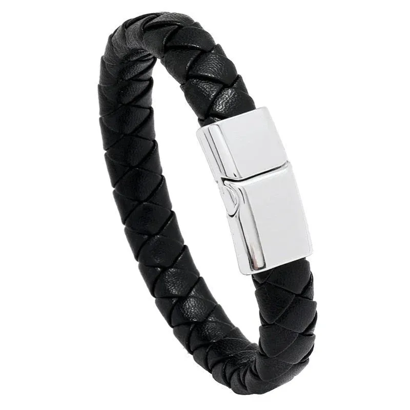 Manolo Braided Leather Bracelet