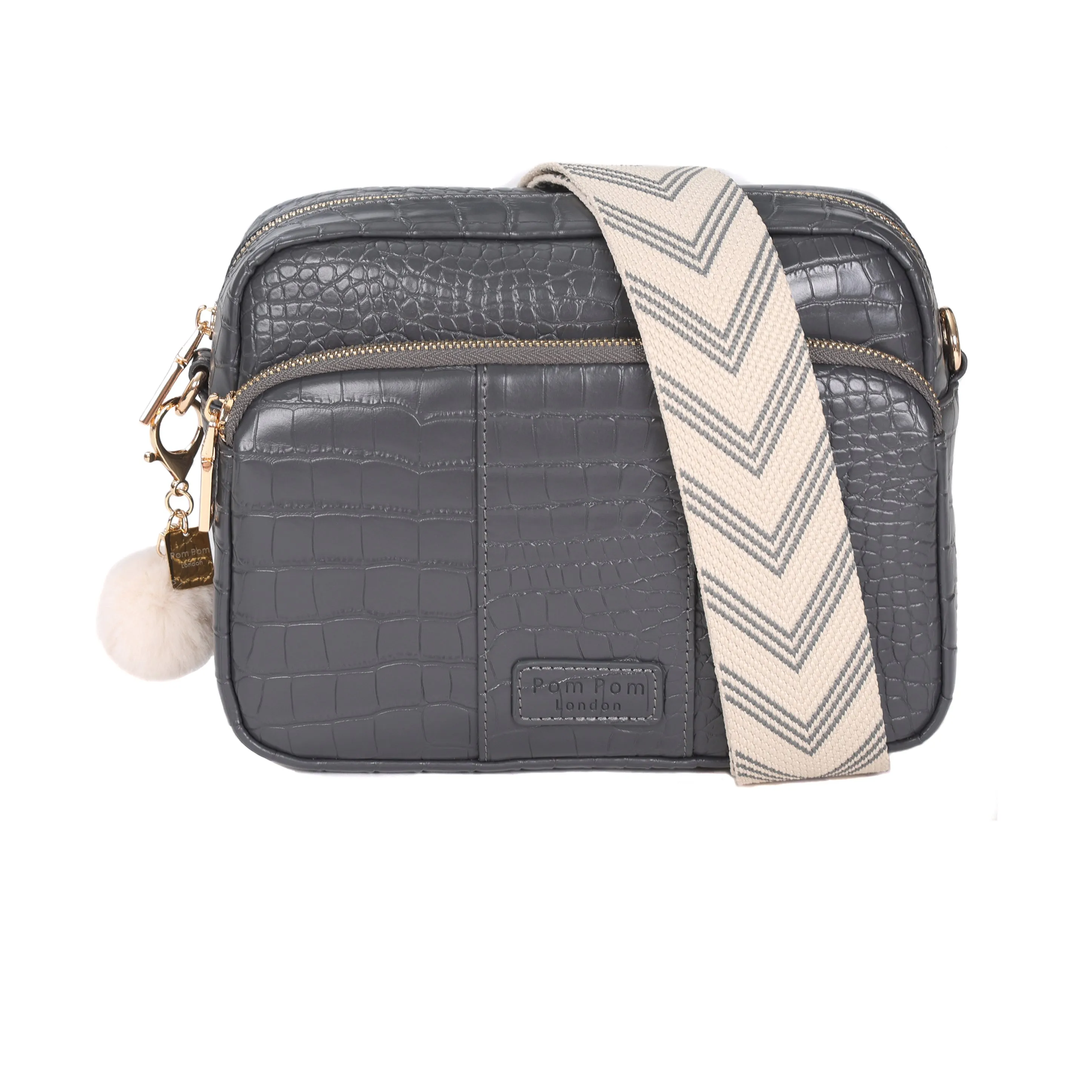 Slate Grey Croc Mayfair Plus Bag with Accessories (Optimized)