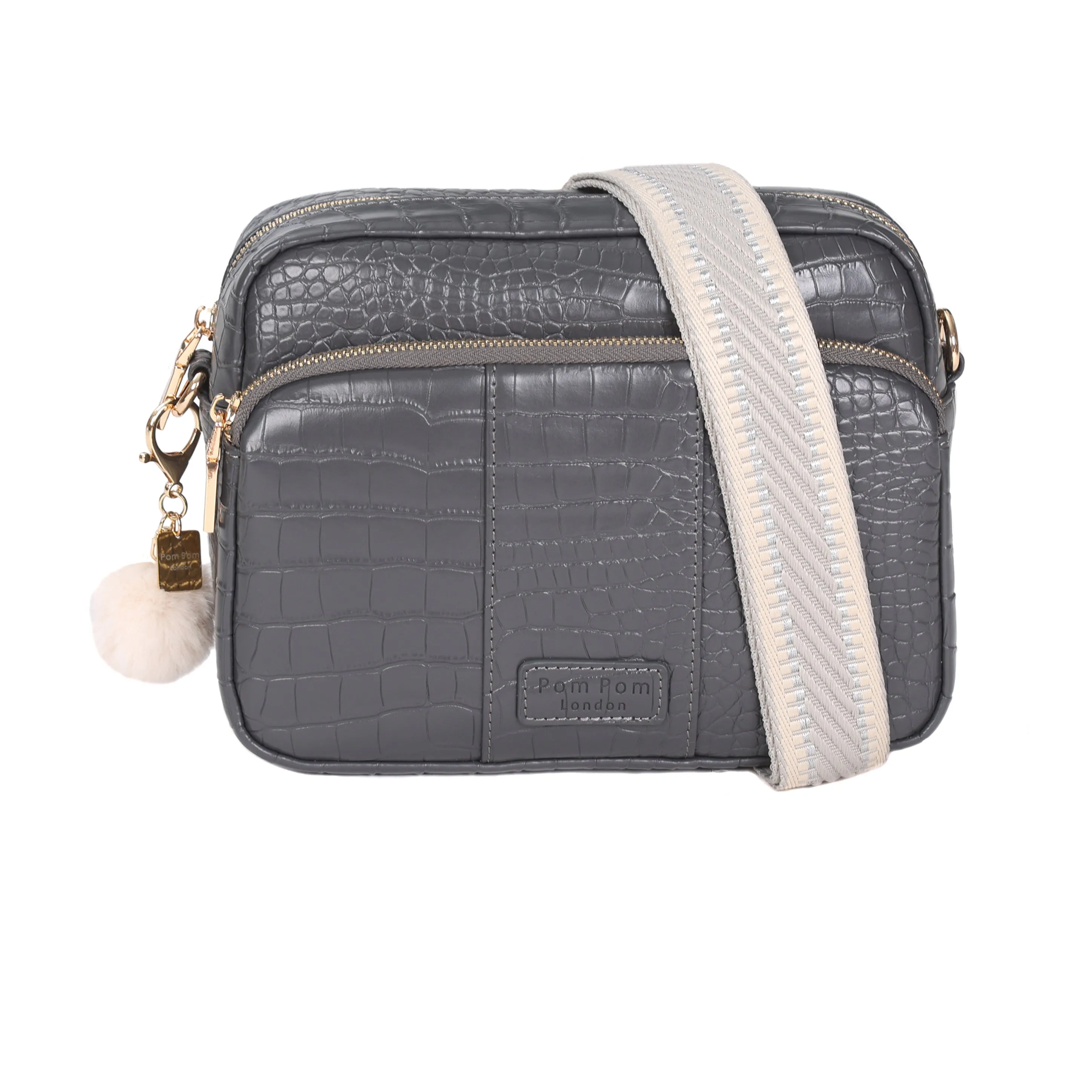 Slate Grey Croc Mayfair Plus Bag with Accessories (Optimized)