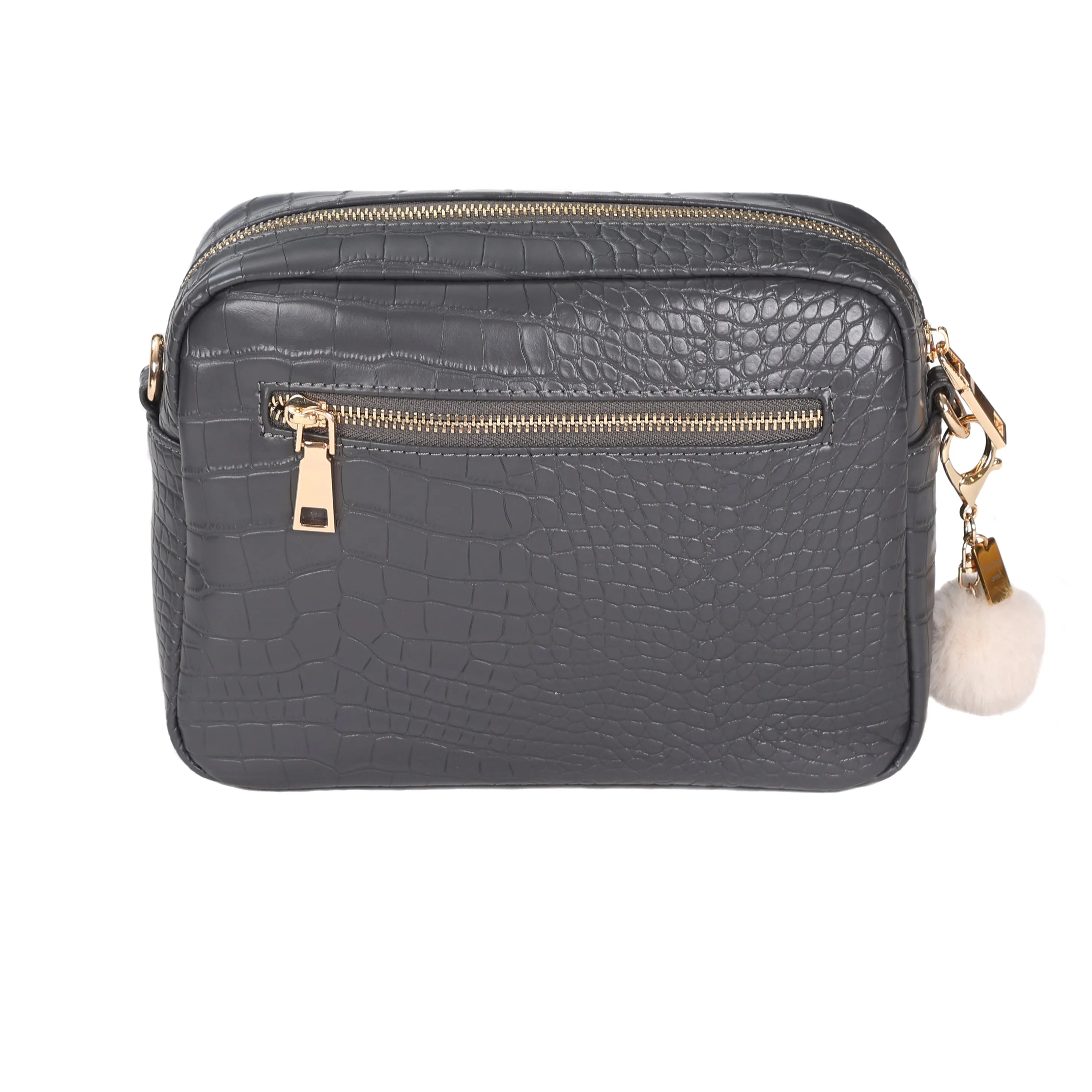 Slate Grey Croc Mayfair Plus Bag with Accessories (Optimized)