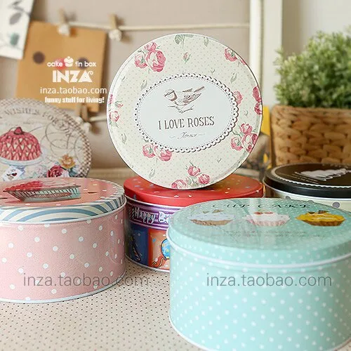 Mini Round Tin Steel Storage Box