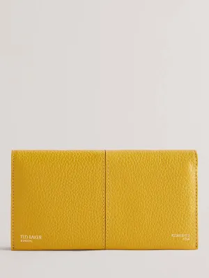 Nishi Soft Grainy Leather Fold Purse Mustard