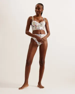 Ovelina High Waisted Bikini Pant White