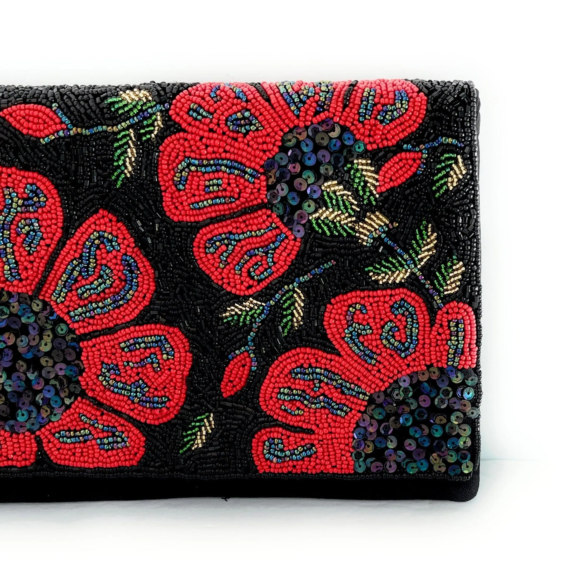 Poppy Beaded Sequin Clutch Purse