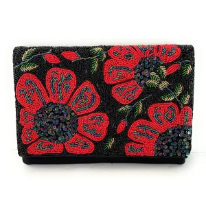 Poppy Beaded Sequin Clutch Purse