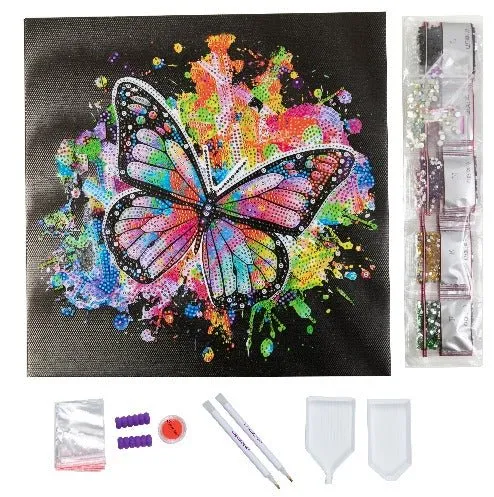 "Colour in Flight" (with special crystals) Crystal Art Kit 30x30cm