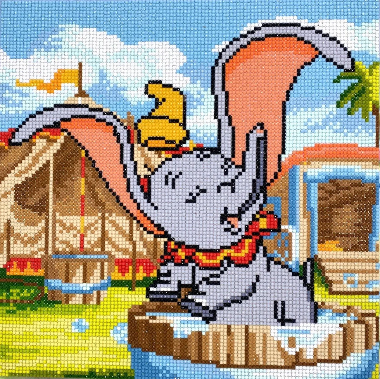 "Dumbo's Bath" Crystal Art Kit 30x30cm