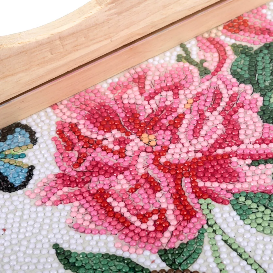 "Floral" Crystal Art MDF Tray - 35cm x 25cm