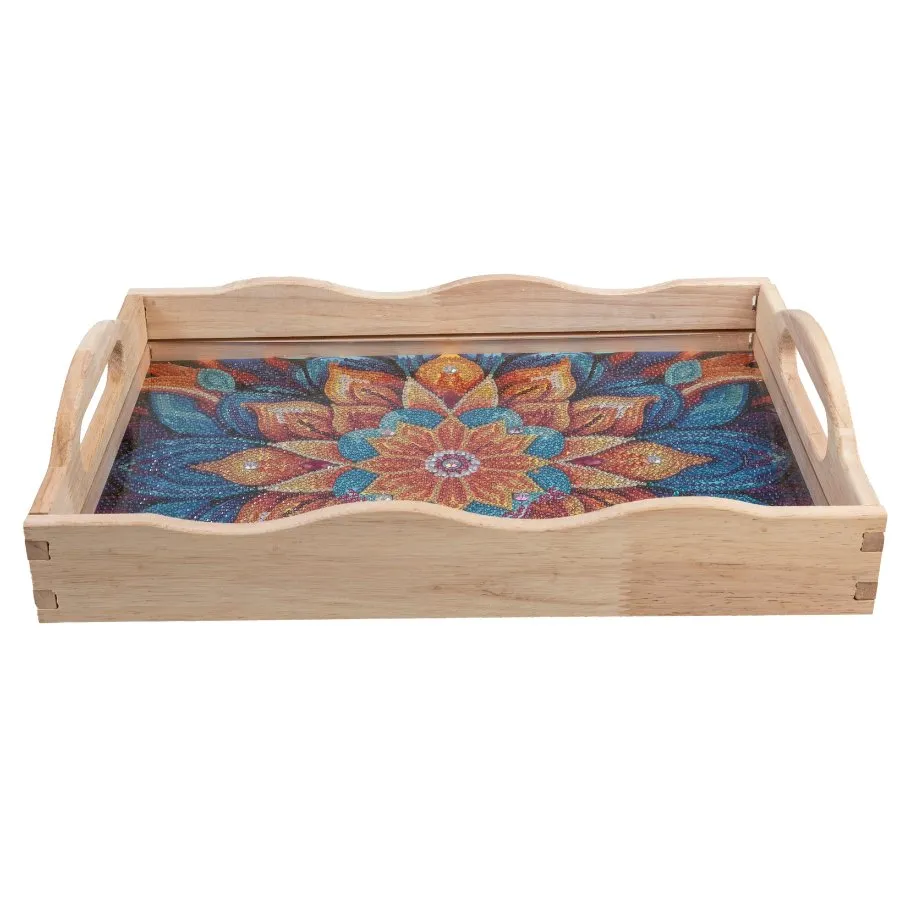 "Mandala" Crystal Art MDF Tray - 35cm x 25cm