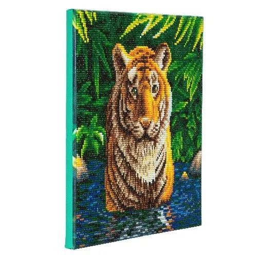 "Tiger Pool" Crystal Art Kit 30x30cm