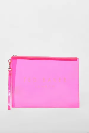 Sheikon Transparent Icon Pouch Brt-Pink