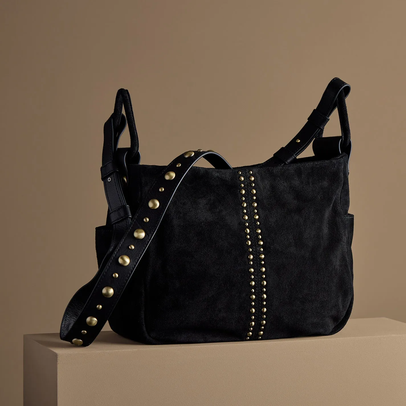 Sheila Crossbody In Suede - Black