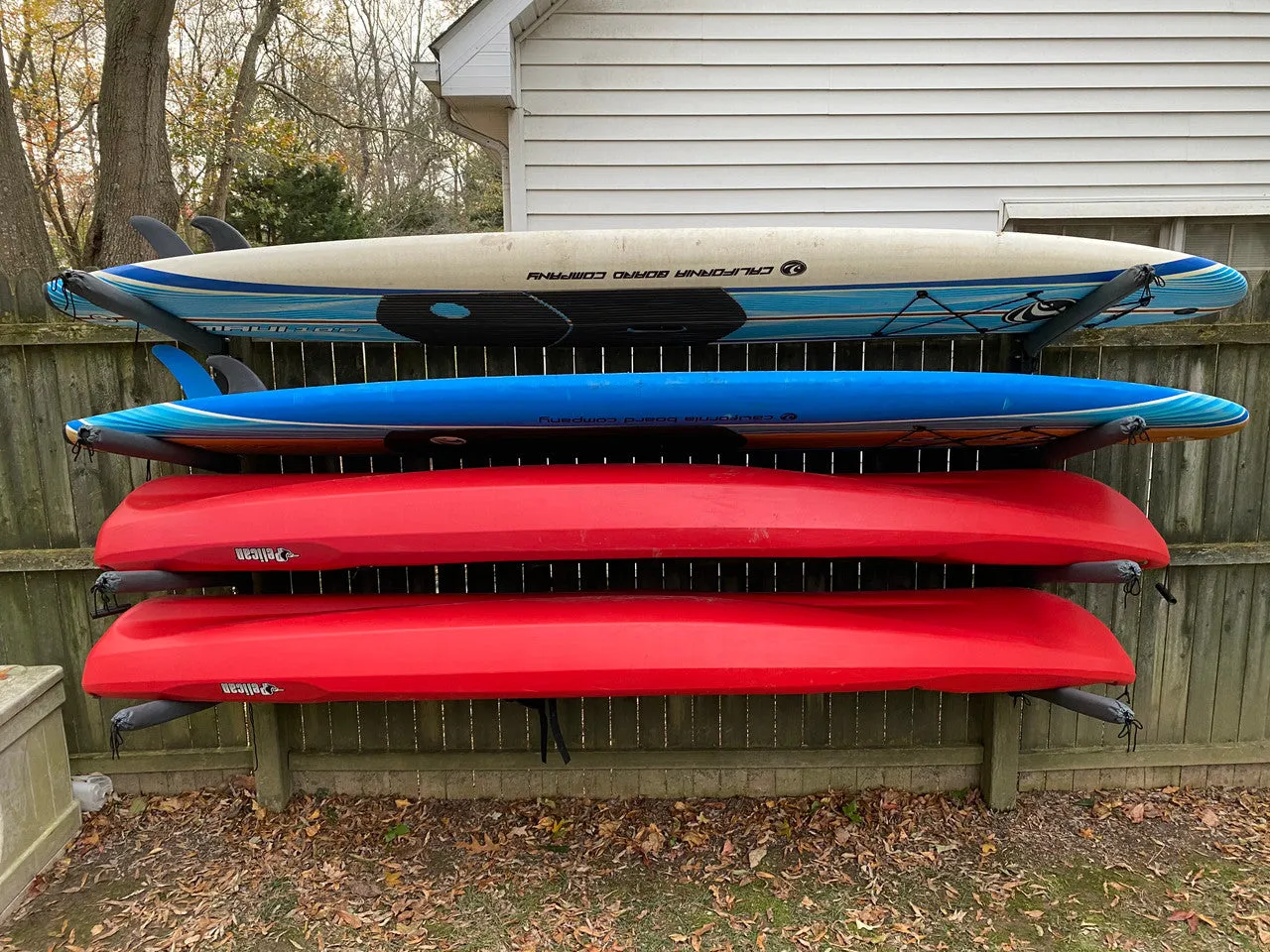 Shenandoah Kayak Storage | Outdoor Adjustable Rack | 4 Levels