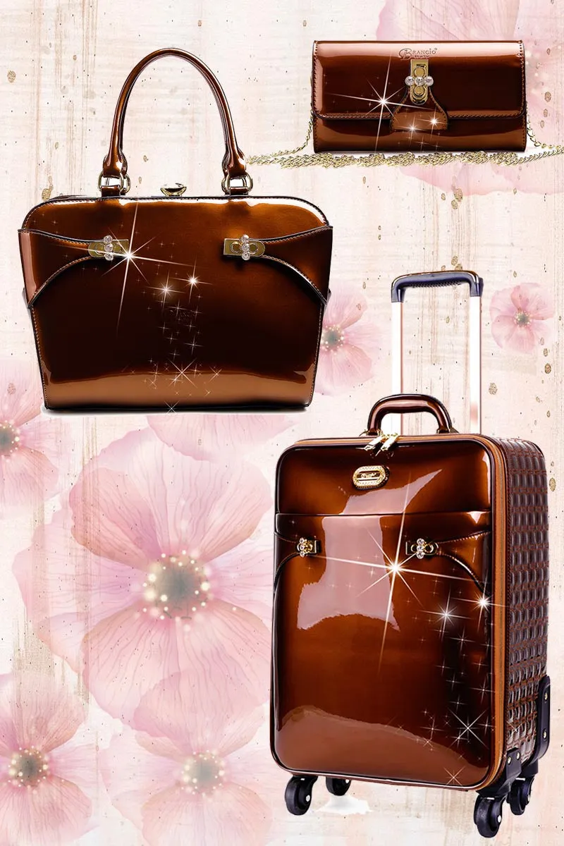 Tri-Star Signature 3 Pcs. Vegan Luggag Spinner Wheels Set