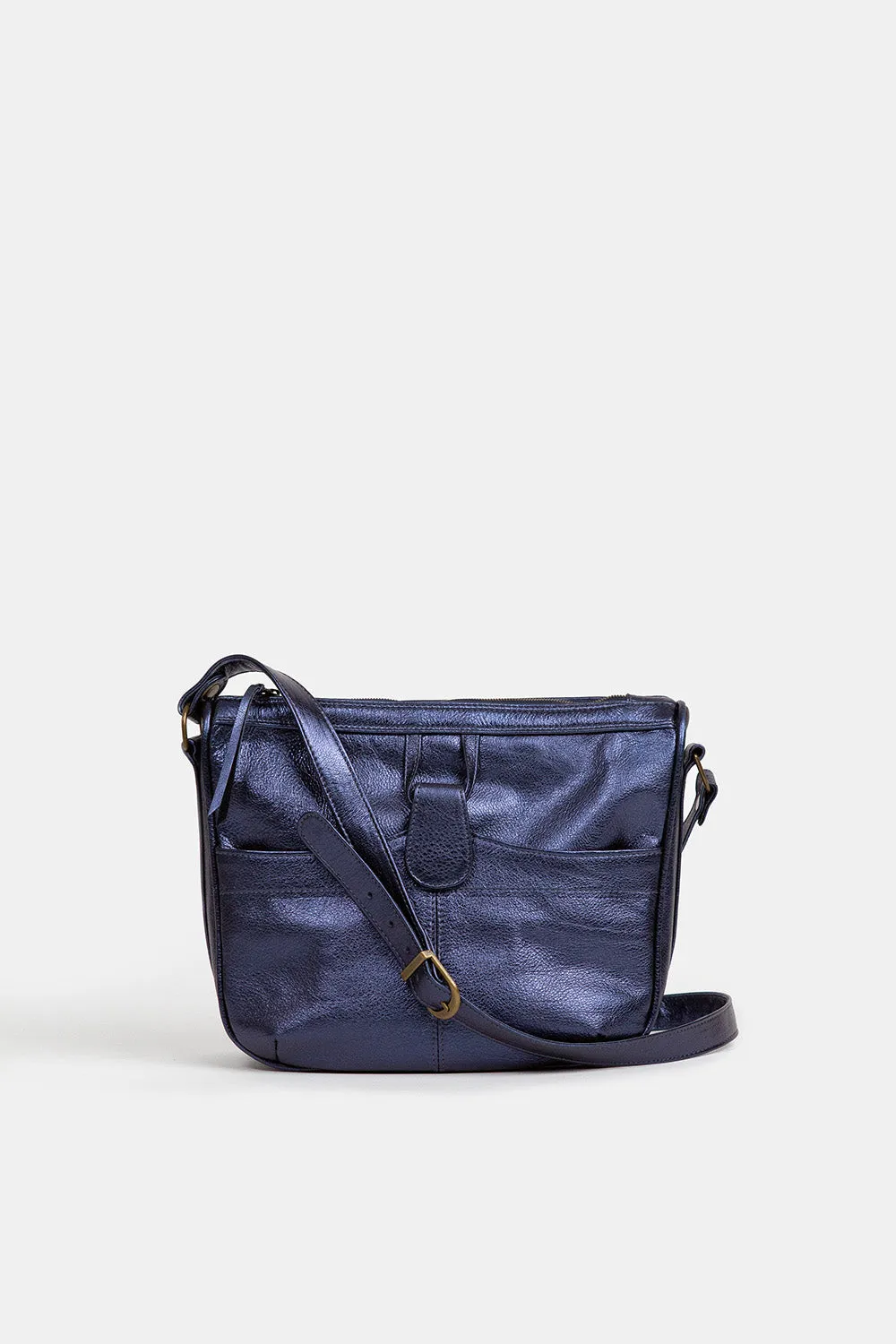 Twiggy Leather Shoulder Bag in Sapphire