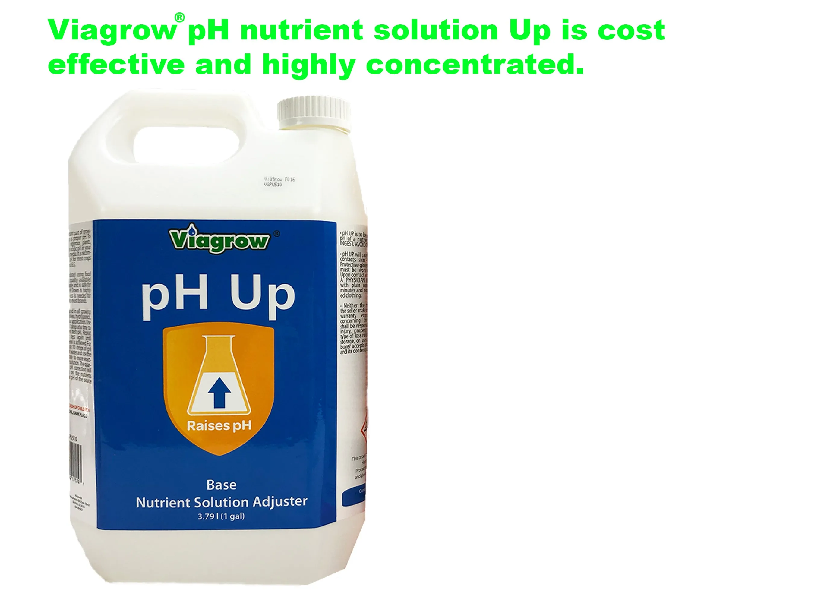 Viagrow 1 Gallon pH Up Liquid Nutrient Adjusting Solution - Base (EA)