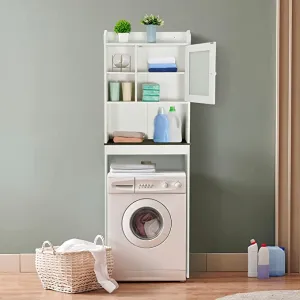 ZENY™ New Version Over-The-Toilet Bathroom Storage Cabinet Freestanding Wooden Bathroom Organizer w/Adjustable Shelves